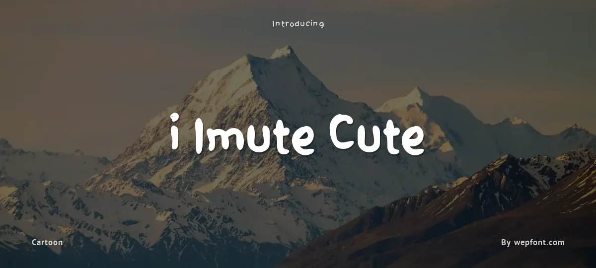 i Imute Cute font preview