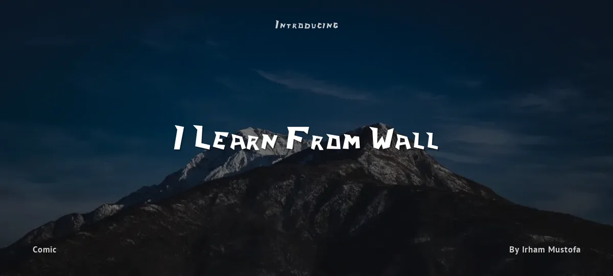 I Learn From Wall font preview