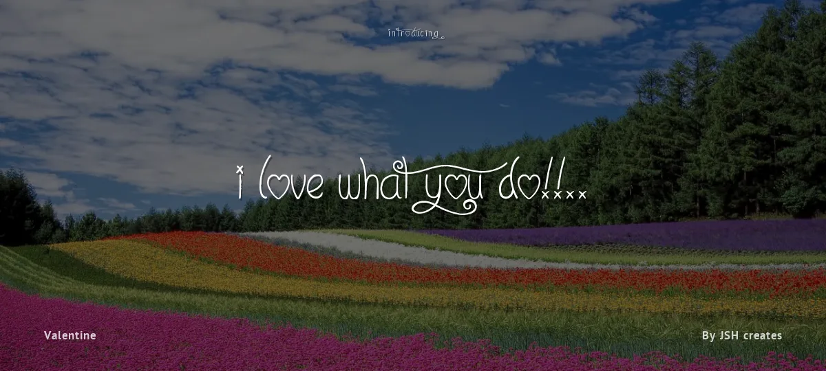 I Love What You Do!!.. font preview
