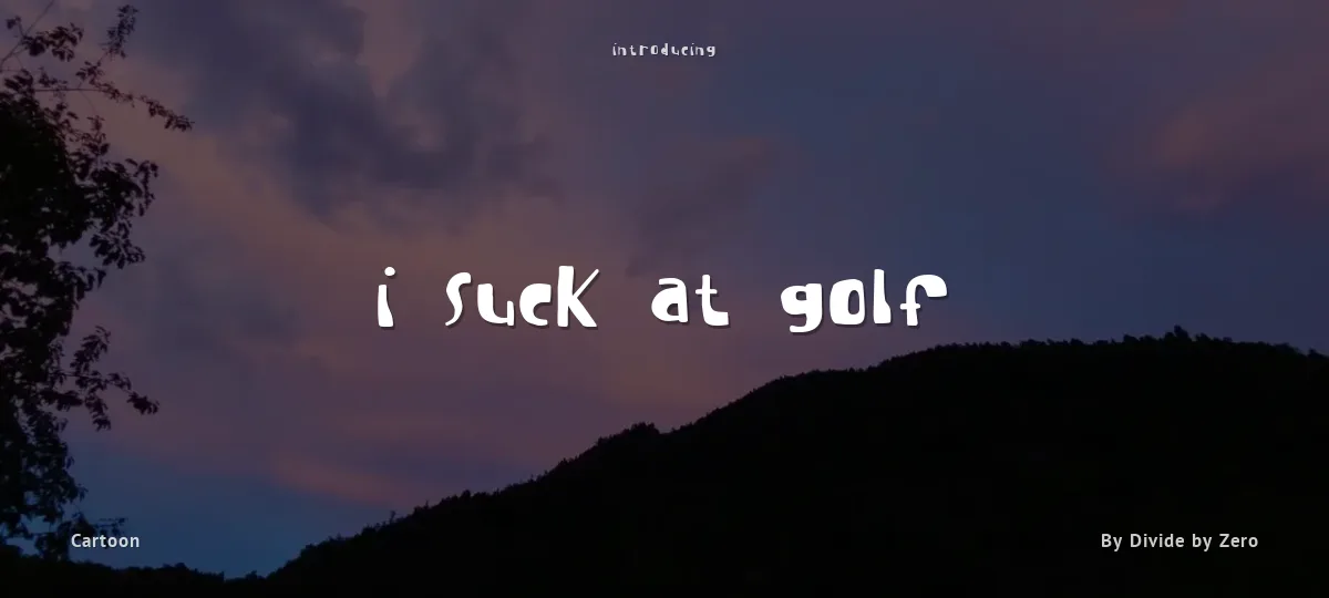 I suck at golf font preview