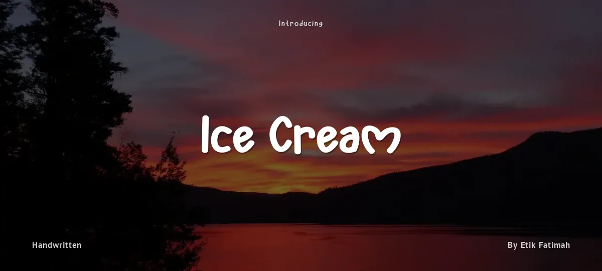 Ice Cream font preview
