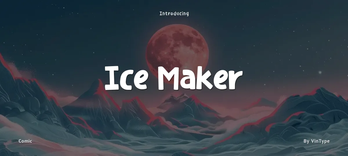 Ice Maker font preview