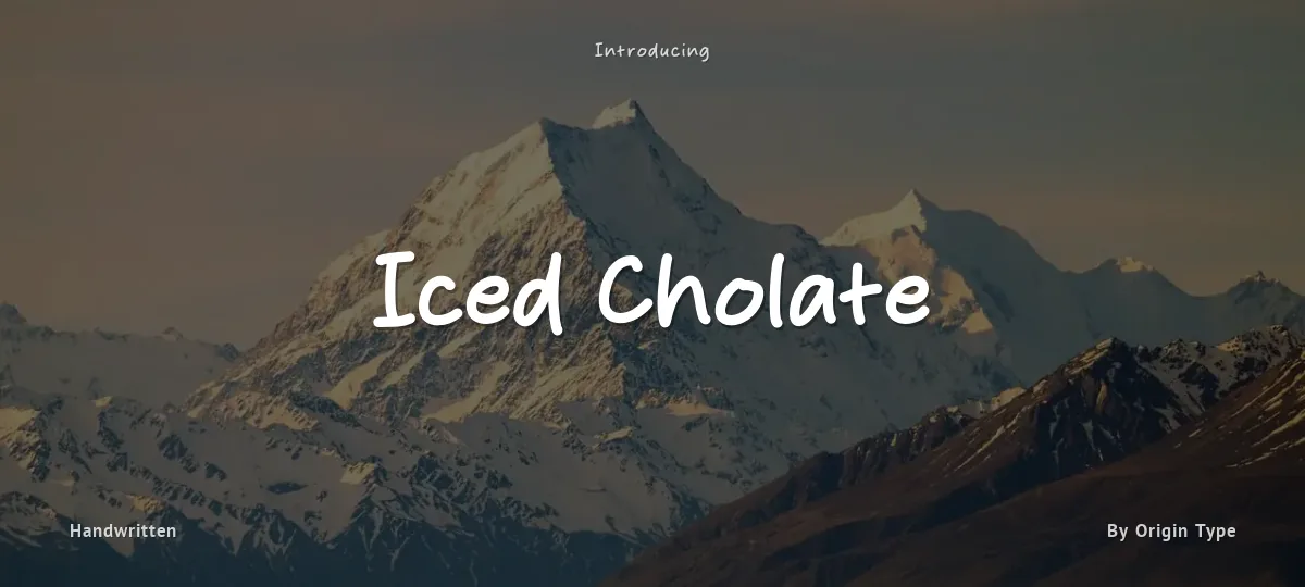 Iced Cholate font preview