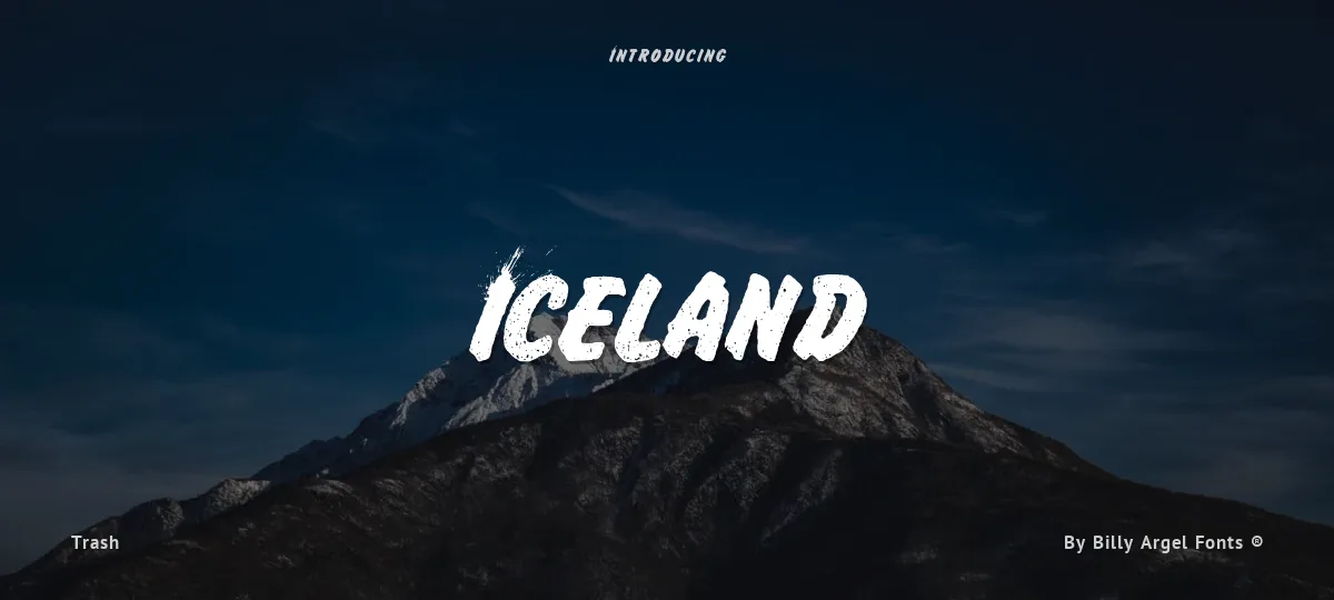 Iceland font preview