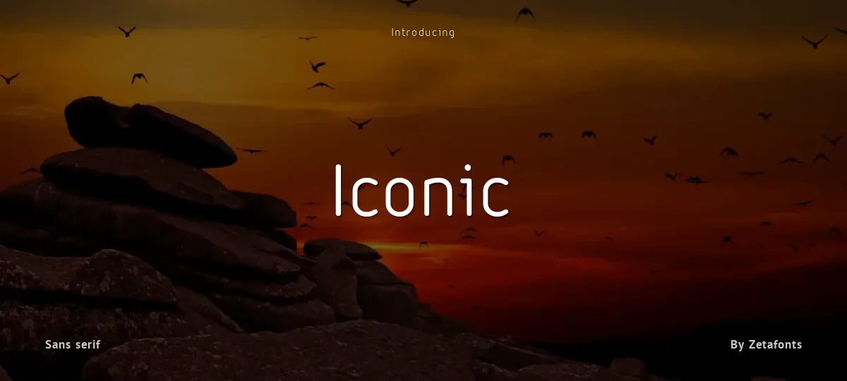 Iconic font preview