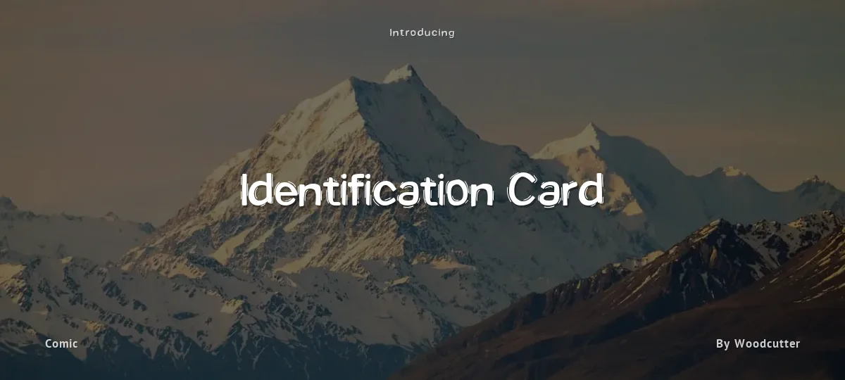 Identification Card font preview