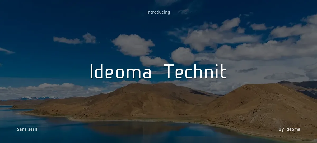 Ideoma Technit font preview