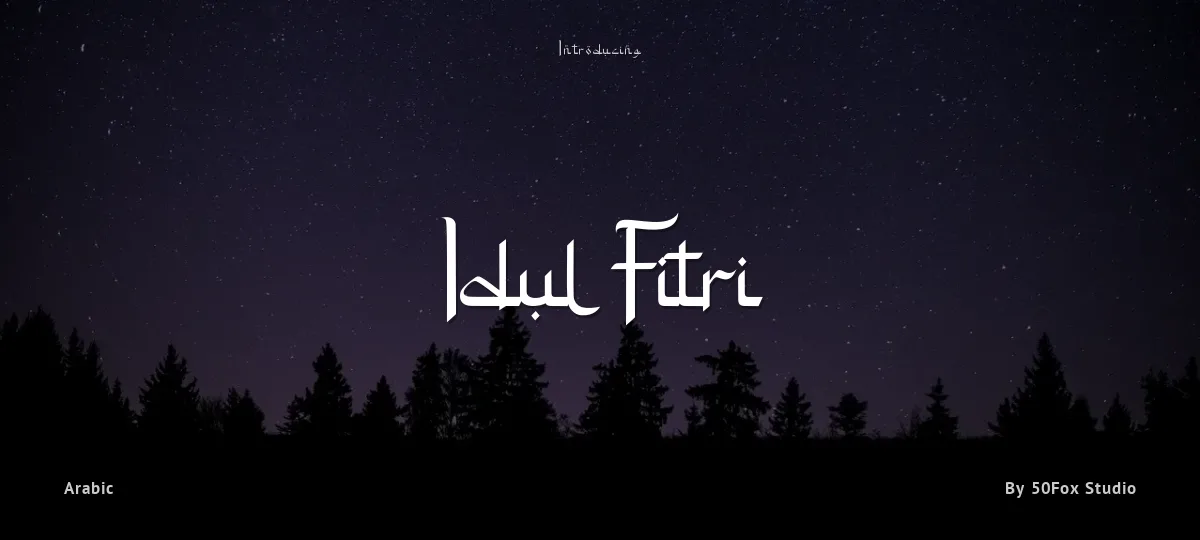 Idul Fitri font preview
