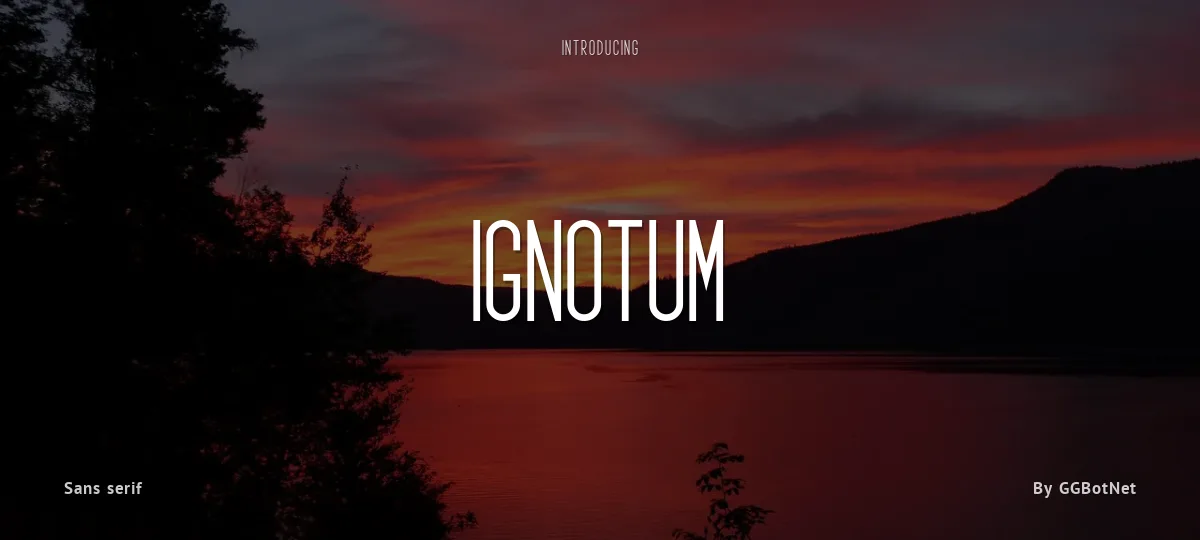 Ignotum font preview