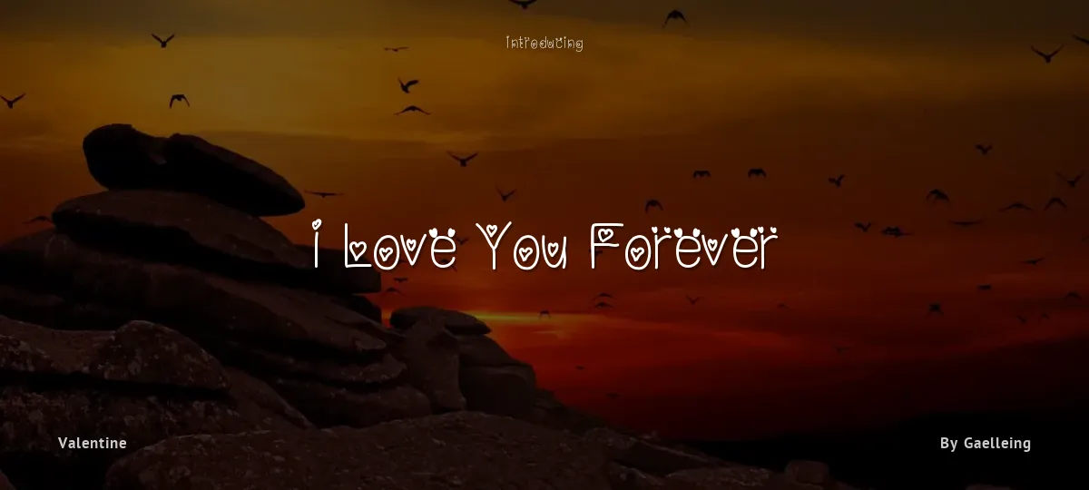 I Love You Forever font preview