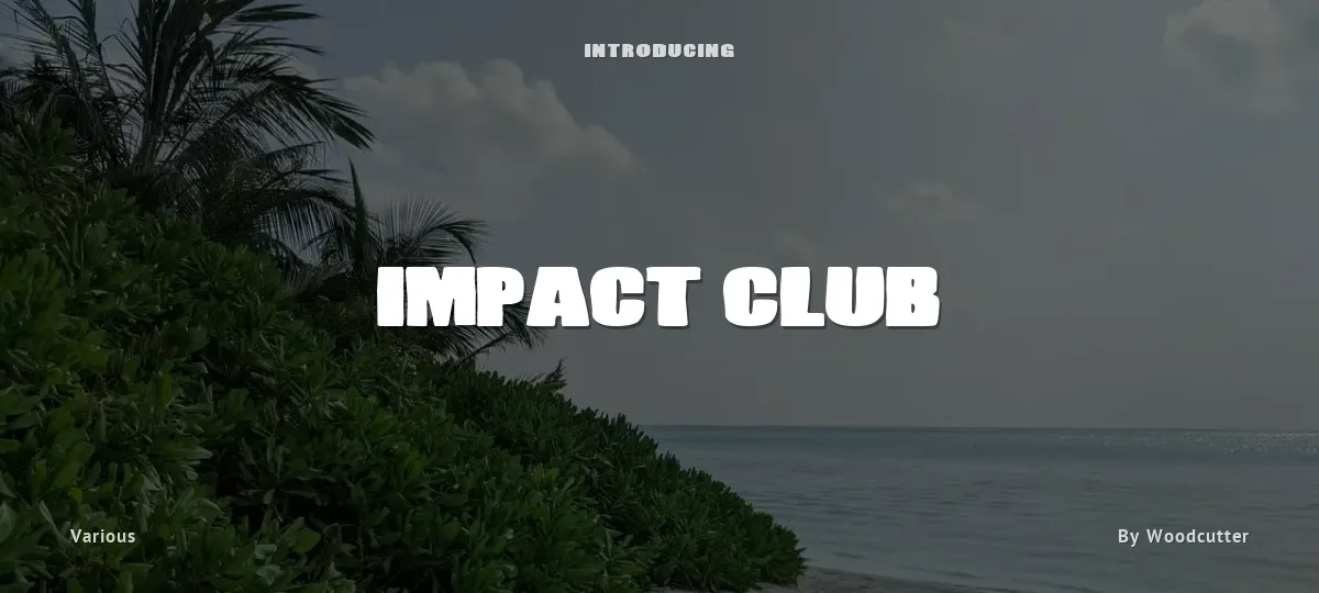 Impact Club font preview