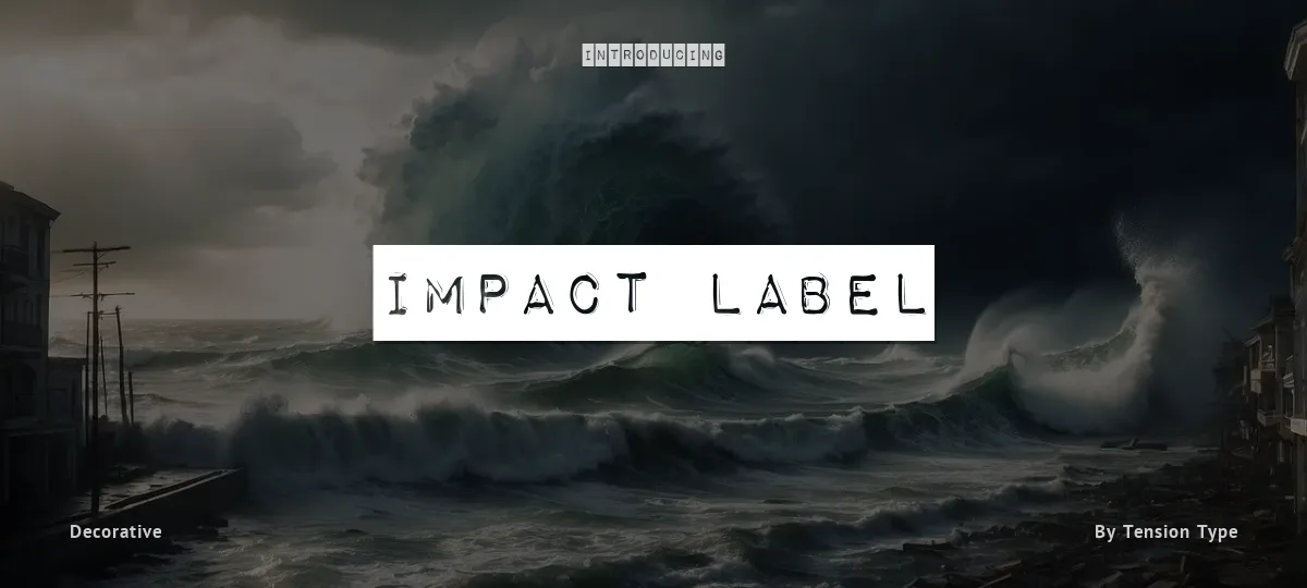 Impact Label font preview