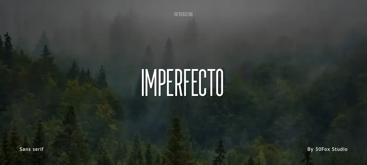 Imperfecto font preview