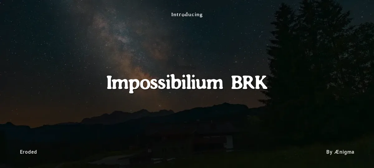 Impossibilium BRK font preview