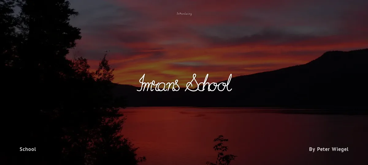 Imrans School font preview