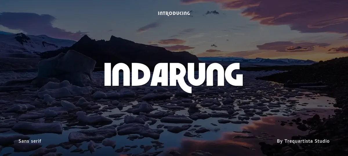 Indarung font preview