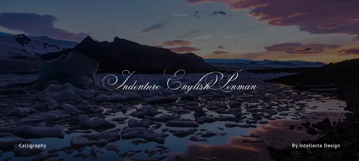 Indenture English Penman font preview