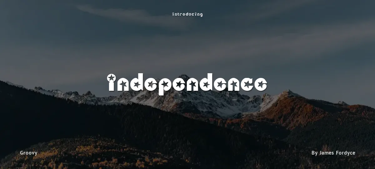 Independence font preview