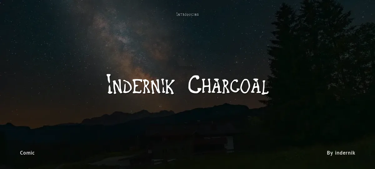 Indernik Charcoal font preview
