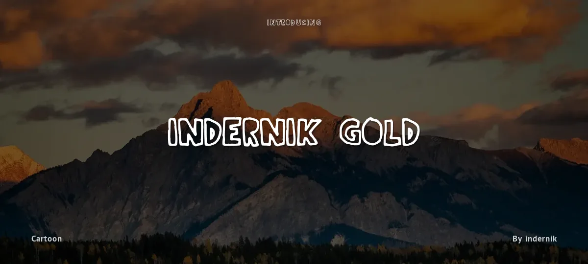 Indernik Gold font preview
