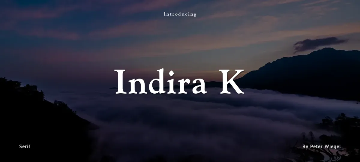 Indira K font preview