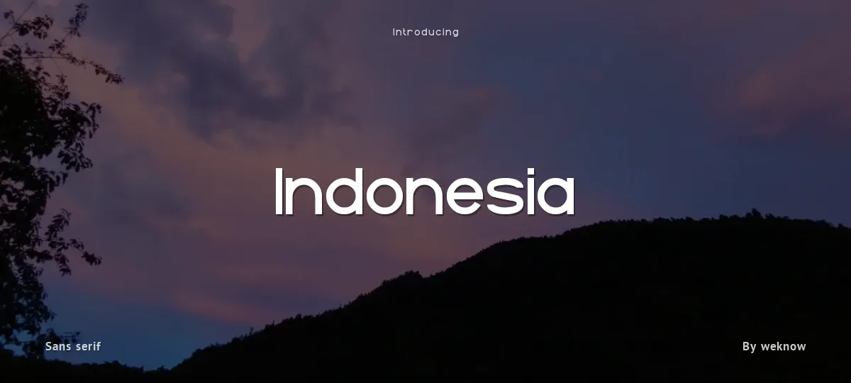 Indonesia font preview