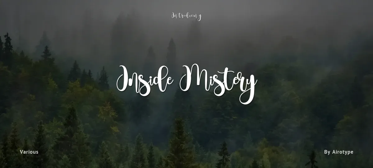Inside Mistery font preview