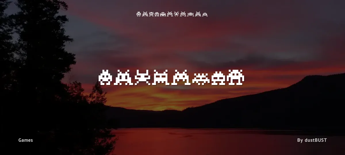 Invaders font preview
