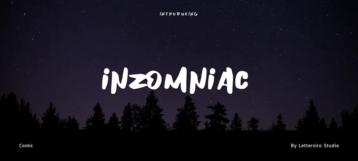 Inzomniac font preview