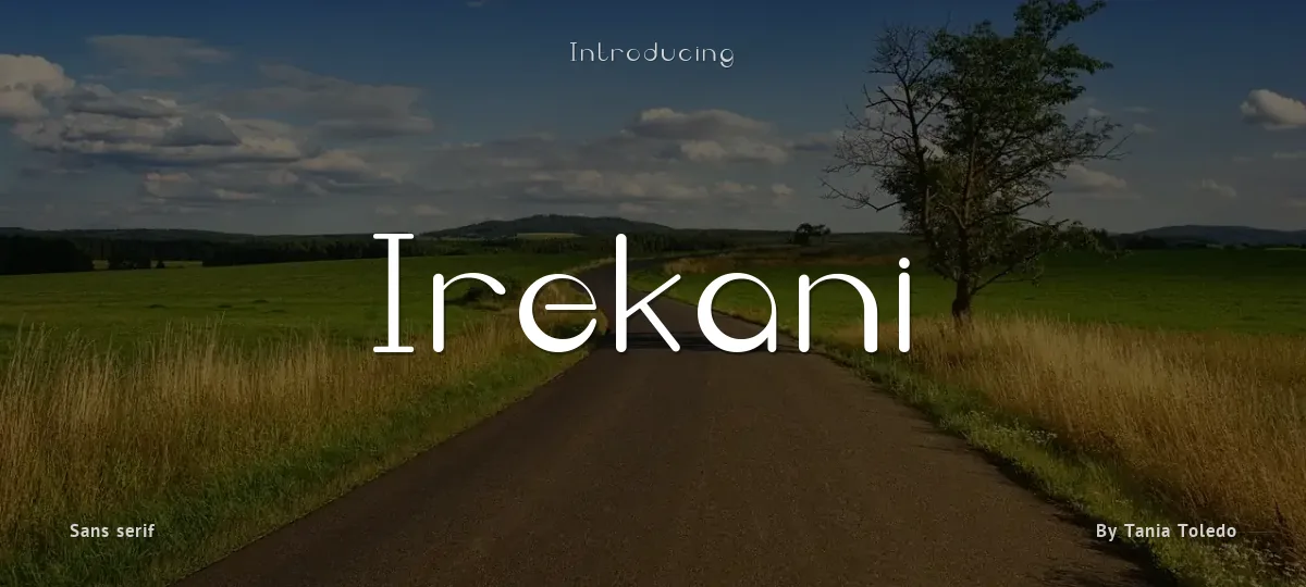 Irekani font preview