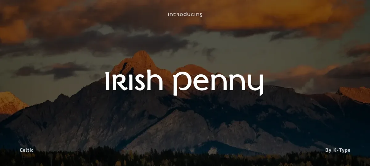 Irish Penny font preview