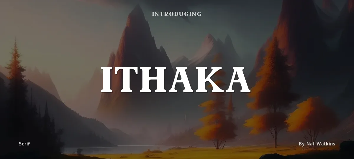 Ithaka font preview