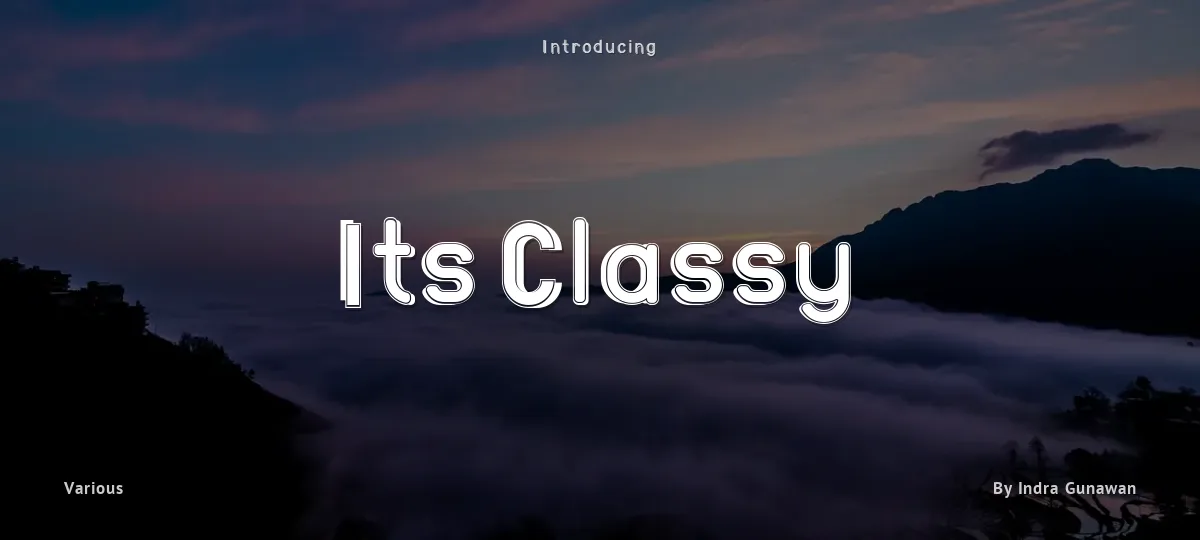 Its Classy font preview