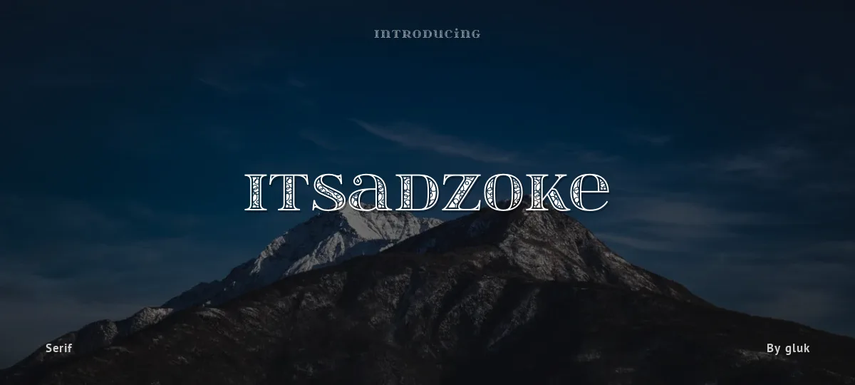 Itsadzoke font preview