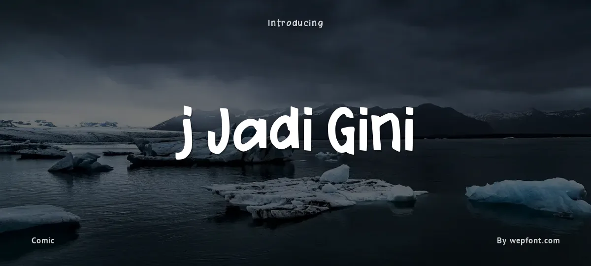 j Jadi Gini font preview