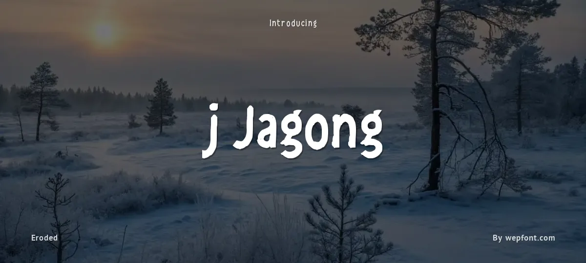 j Jagong font preview