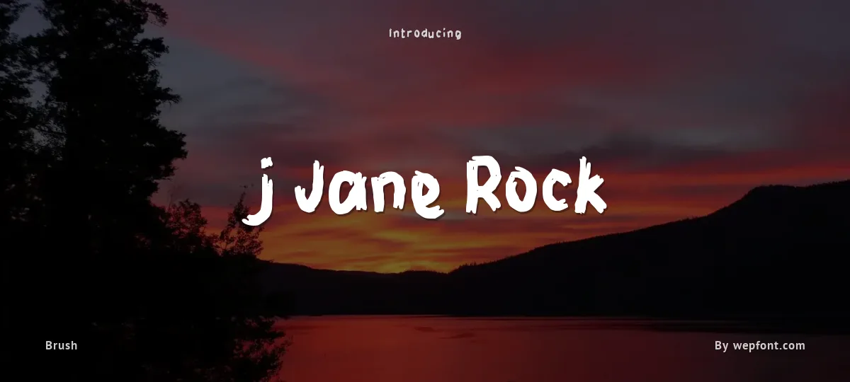 j Jane Rock font preview