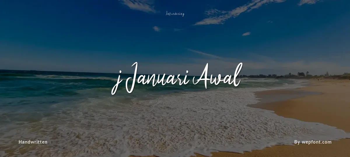 j Januari Awal font preview