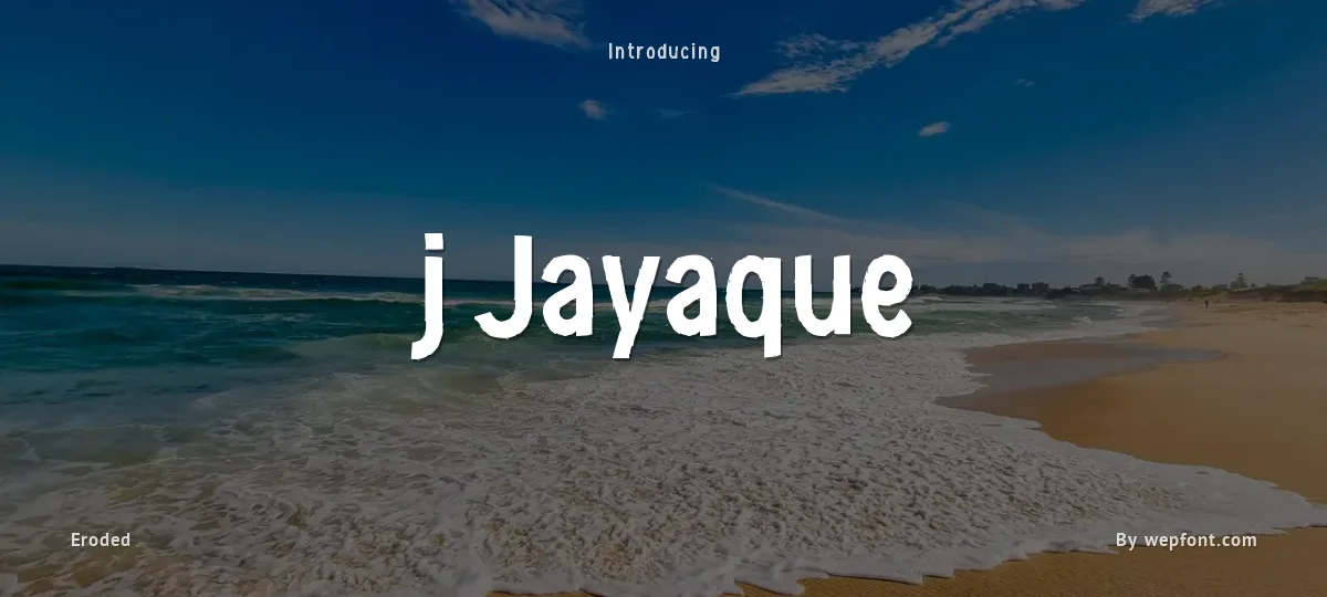 j Jayaque font preview