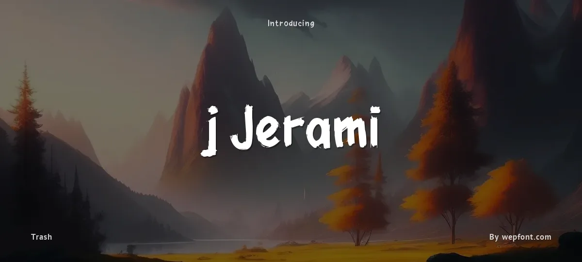 j Jerami font preview