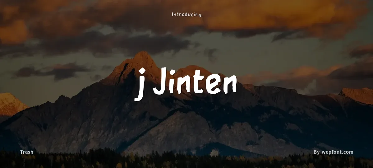 j Jinten font preview