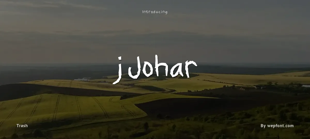 j Johar font preview
