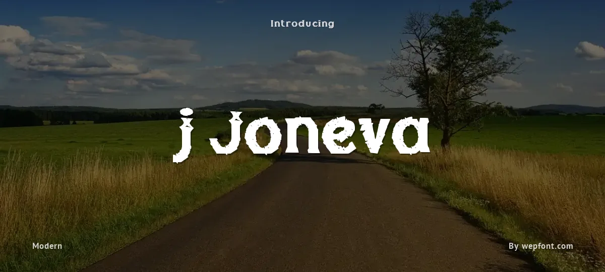 j Joneva font preview