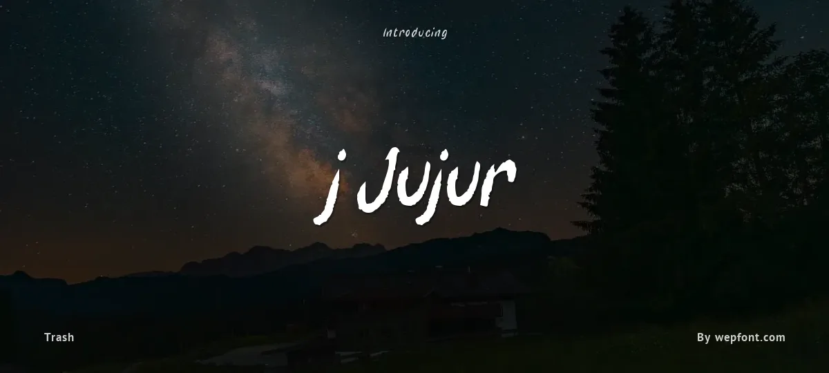 j Jujur font preview