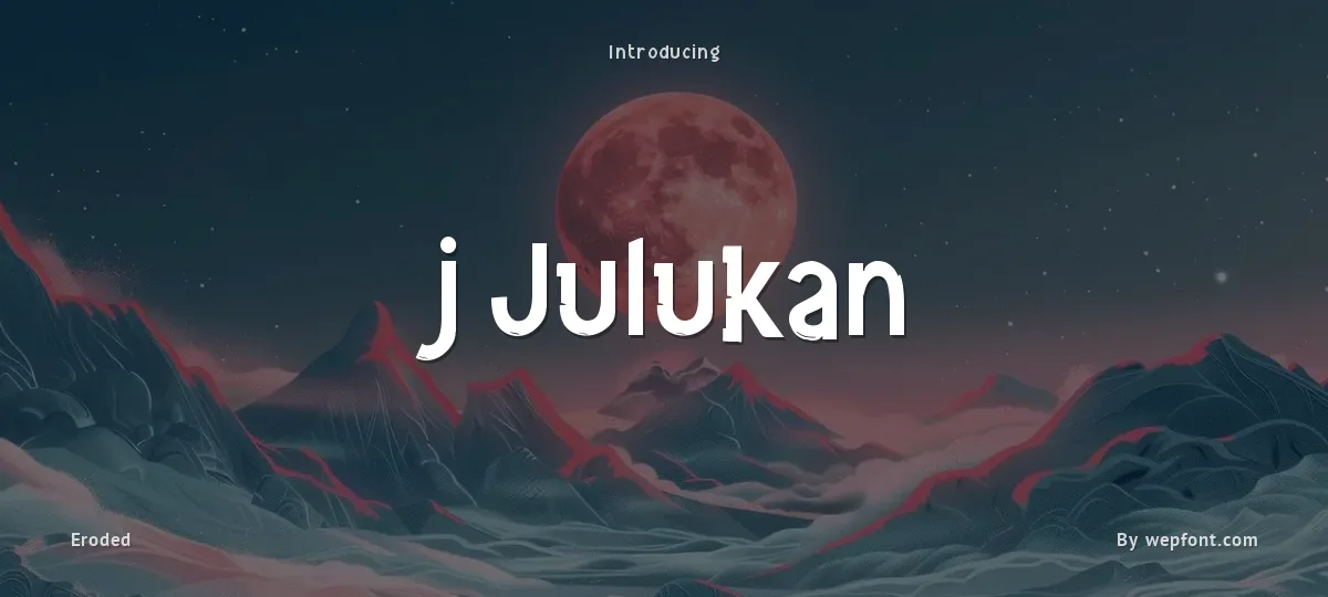 j Julukan font preview