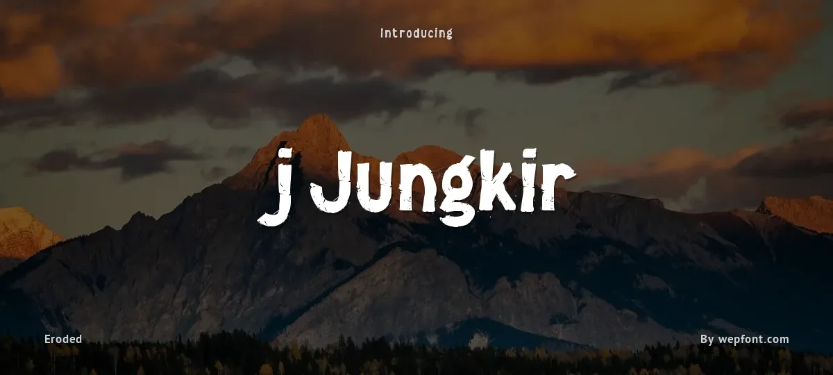 j Jungkir font preview