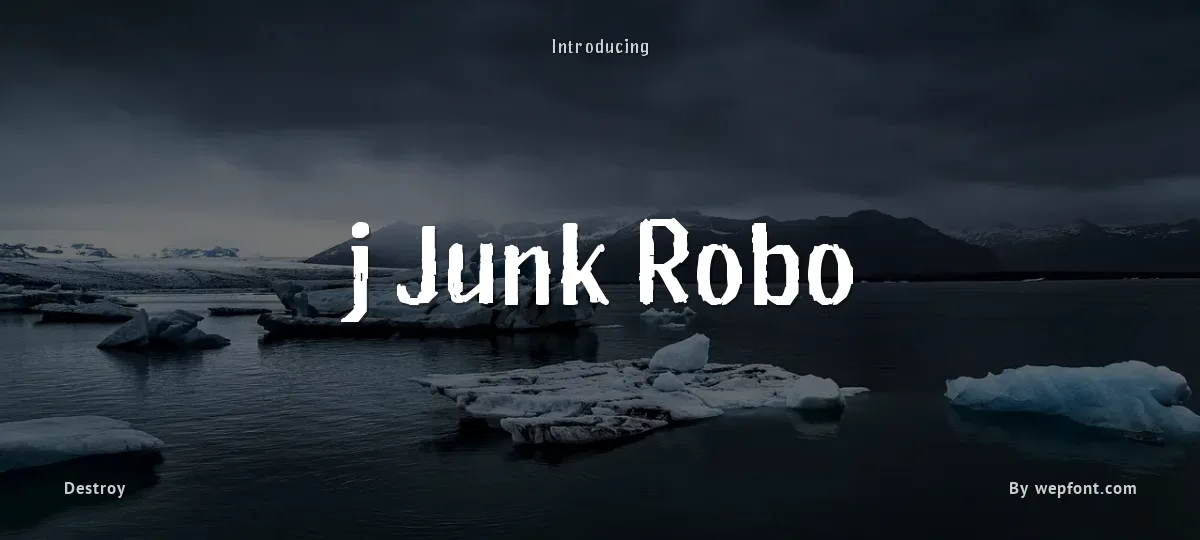 j Junk Robo font preview