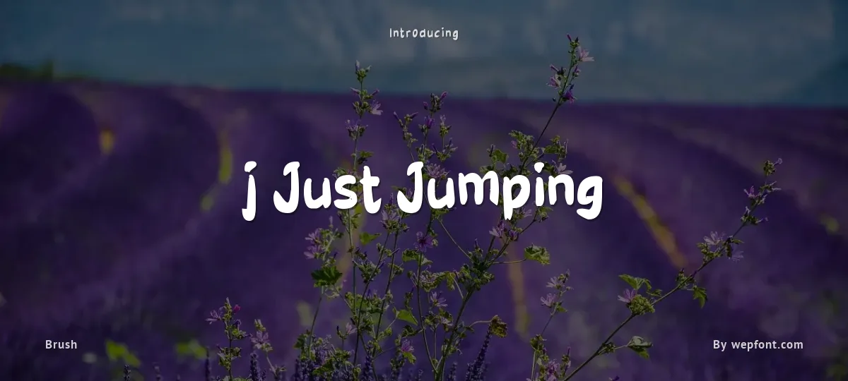 j Just Jumping font preview