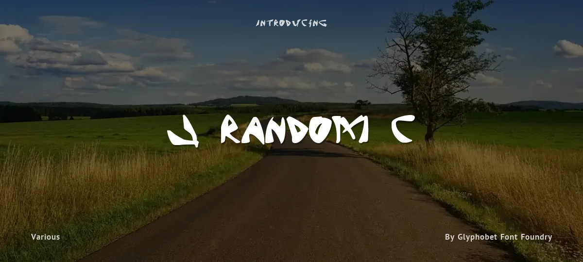 J Random C font preview