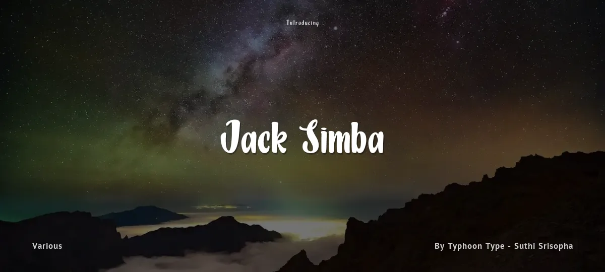 Jack Simba font preview